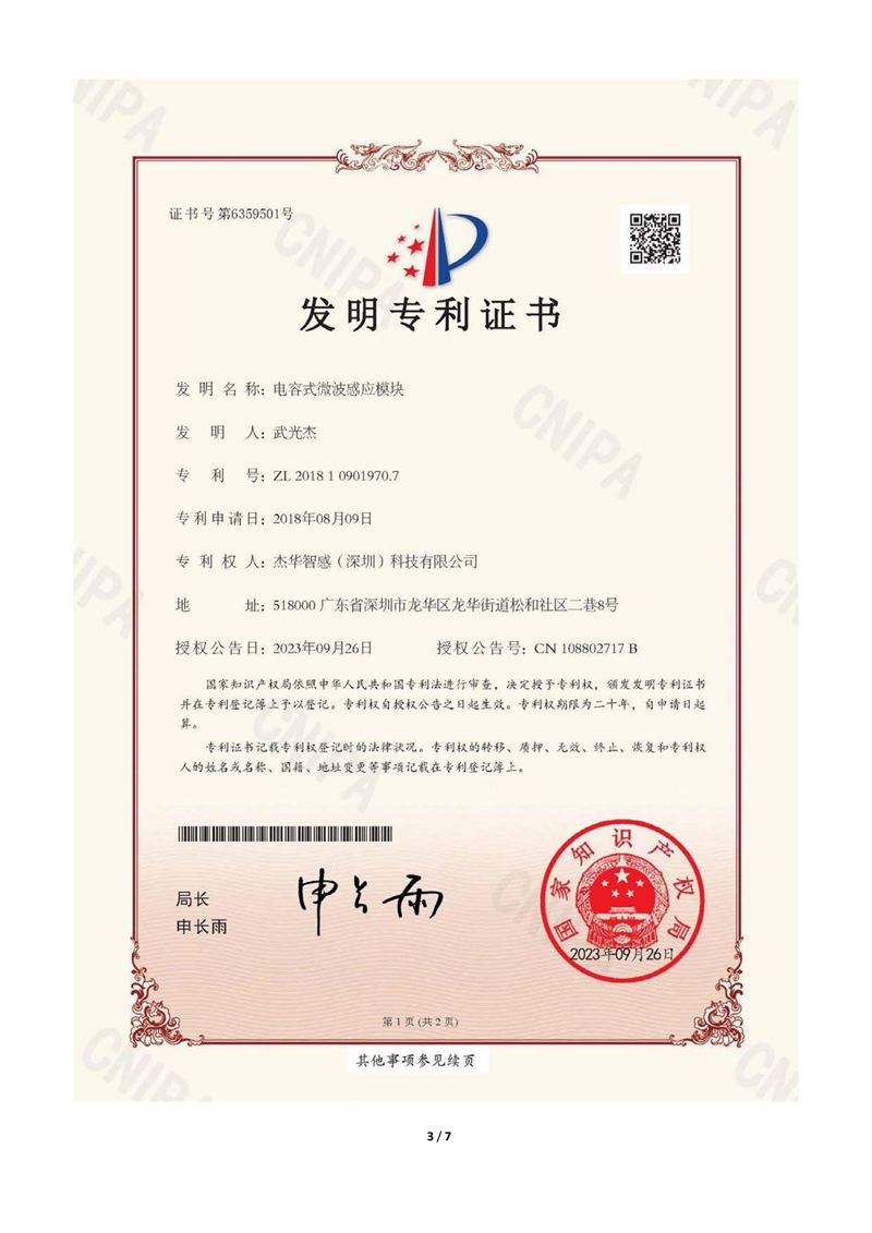 Patent Certificate